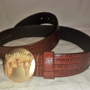 Leather Crocodile Belt